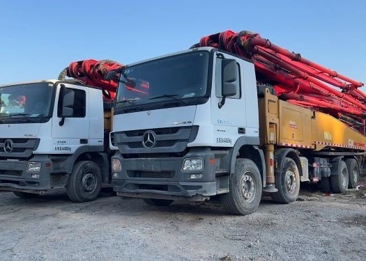 56m Used Concrete Pump Truck SYM5449THB560C-8A With Benz Chassis