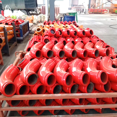 Red Concrete Pump Truck Parts A810301010021 A810301010021C Concrete Pump Tube 125A*3m