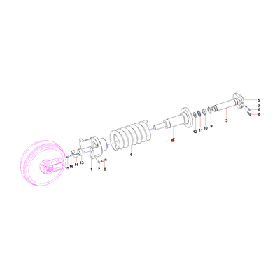A229900006383 Tension wheel device 230-41-20000 for SANY SY215 SY235