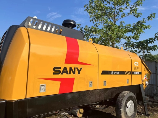 SANY Used Stationary Concrete Pump 85m3/H HBT8018C-5 7260X2125X2685mm
