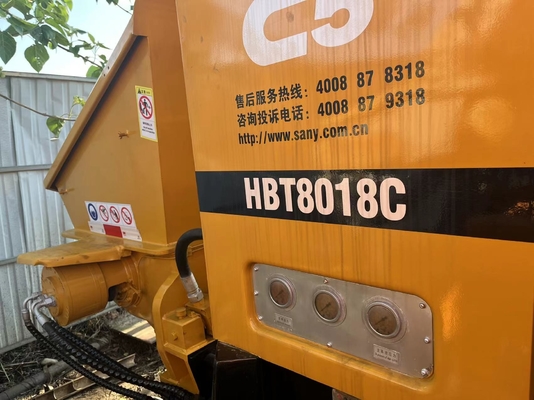 SANY Used Stationary Concrete Pump 85m3/H HBT8018C-5 7260X2125X2685mm